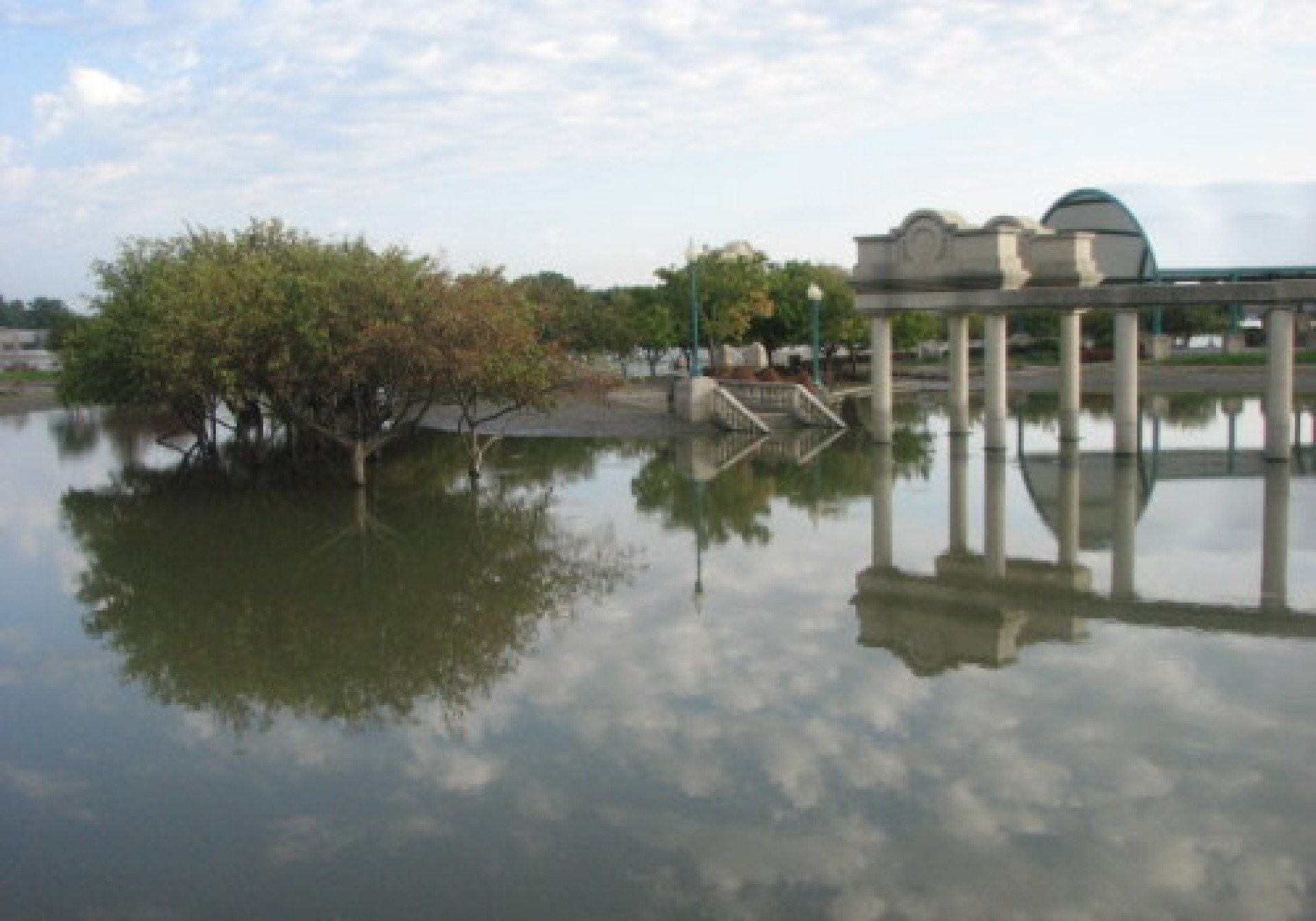 Image of a flooded urban area after a natural disaster.