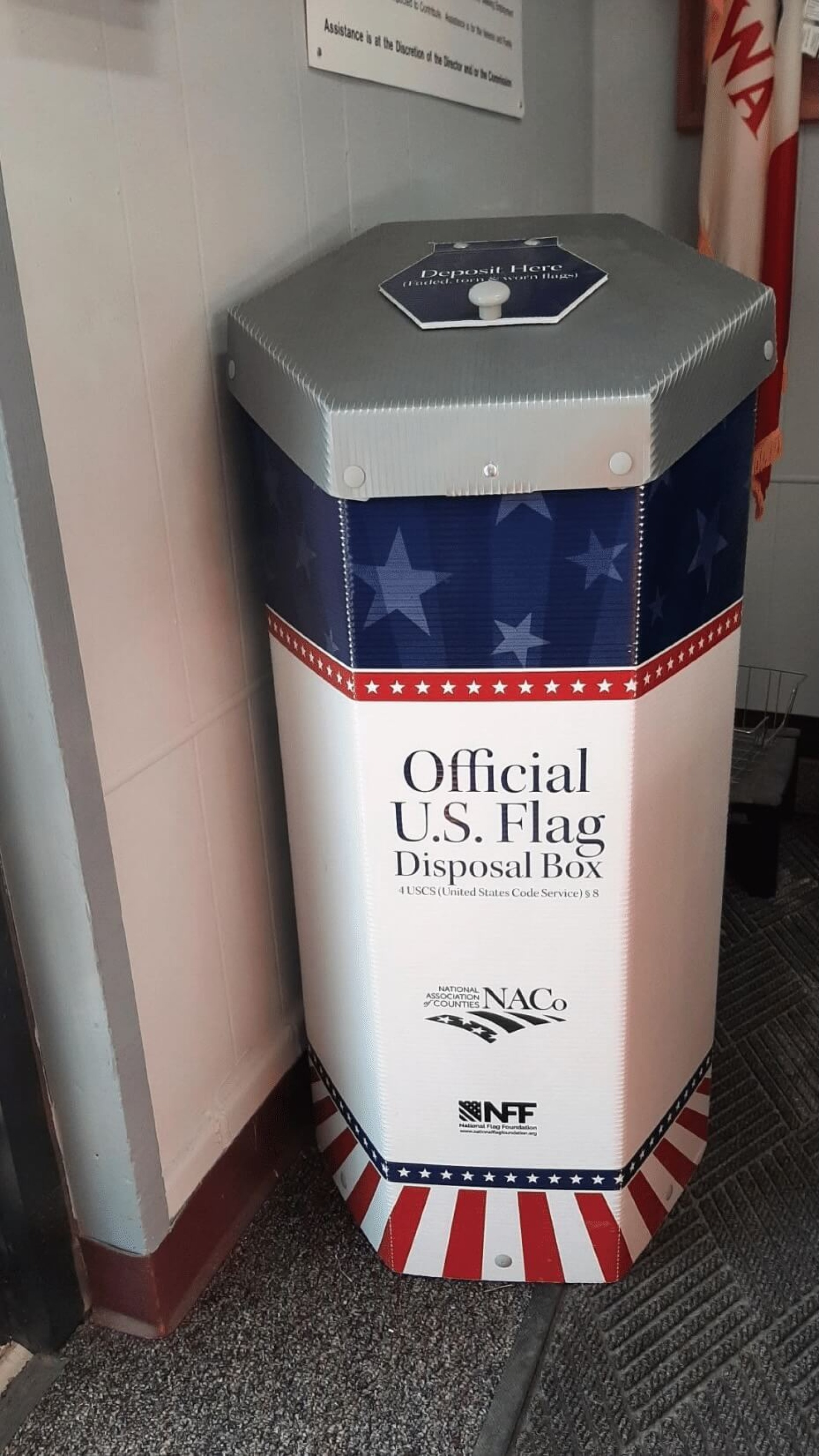 Official Flag Disposal Box